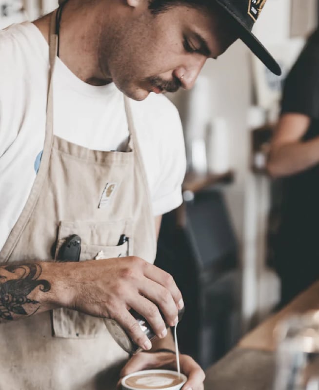 guy preparing coffee